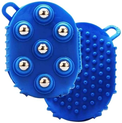 Lymfhandskar For Kvinnor Lymfdränagehandskar For Kvinnor Handhållen Massagebollrulle Kroppsvård Kroppsmuskler Rollerboll Massageborste 360 Graders Massagerulle(Blue,1pcs)