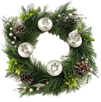 Roman Pine Cone Christmas Advent Wreath Holiday Decoration