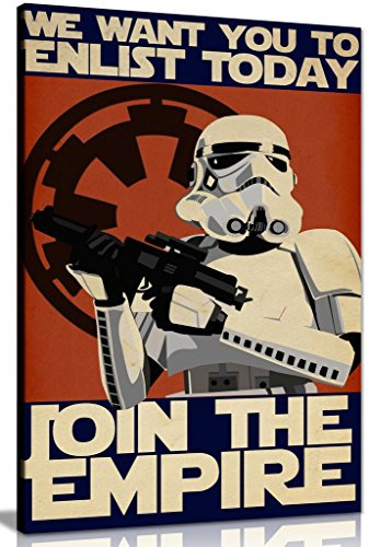 Star Wars Propaganda Enlist Join The Empire - Stampa artistica su tela, 18 x 12 cm