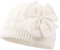 XIAOHAWANG Baby Mütze Mädchen Strickmütze Kinder Wintermütze Warm Kindermützen Mit Schleife (Weiß, Gr.S(0-6Monate)