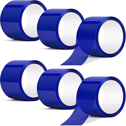 Ireer 6 Rolls Construction Sheathing Tape 3 x 55 Yards for Seaming, Vapor Barrier, House Wrap, Foam Board Insulation - Blue Epoxy Resin