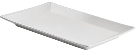 METRO Professional Plato Llano Macario, cerámica de gres, 30 x 20 cm, Rectangular, Blanco, 6 Unidades