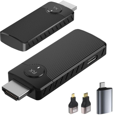OBEST Trasmettitore e Ricevitore HDMI Wireless,1080P HD HDMI Wireless Extender Supporta Schermo a Specchio 50M Distanza Streaming per Monitor/PC/TV Box/Proiettore, Plug & Play