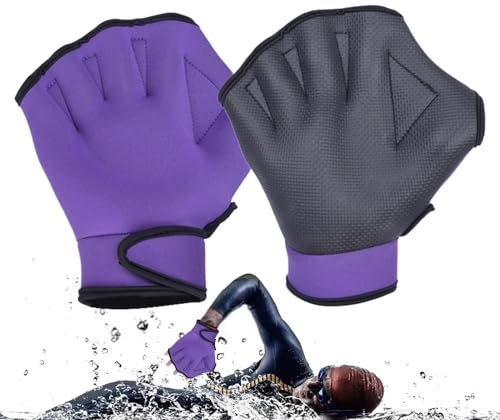Tauchhandschuhe, Schwimmtrainingshandschuhe, Schwimmhandschuhe für Herren, Aqua-Handschuhe, Schwimmhandschuhe, Schwimmtraining, Tauchausrüstung, kein Verblassen, Gummi-Fäustlinge für Fitness,