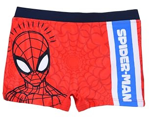 Marvel Spider Man Short de Bain pour Garçon, Design BD Maillot de Bain pour Enfant, Tailles 3 à 8 Ans (FR/ES, Âge, 4 Ans, Taille Normale, Rouge)