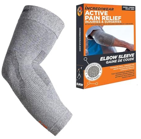 Incrediwear Elbow Sleeve – Infrared Elbow Sleeves for Women & Men Grey S/M