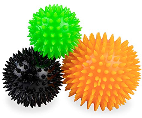 Phoenix Fitness RY942 3 Stachelig Massageball die Reihe -Muskelentlastung - Triggerpunkttherapie - Plantarfasziitis - Yoga Reflexzonenmassage - Enge Muskelregeneration