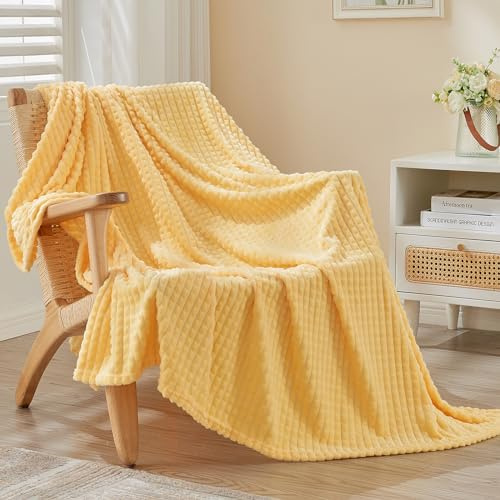 EMME Manta de Franela Extra Suave, Manta Afelpada para Sofá, Cama y Multiusos, Tamaño Pequeño, Textura Cálida y Acogedora, (150 x 200cm, Z-Azul Marino)