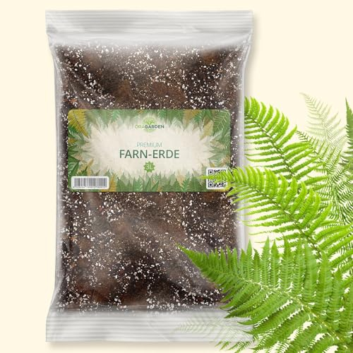 ORAGARDEN Farn Erde für Zimmerpflanzen und Garten - 3L Farn Substrat für Pflanzen, Palmen, Blumen - 5 Komponenten Blumenerde