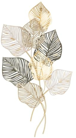 Atmosphera - Colgante de Pared Nadia Metal Dorado Negro 100x53cm