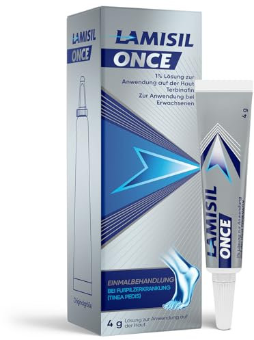 Lamisil Once® - patentierte Fußpilz-Behandlung mit nur einer Anwendung - Schnelle Linderung von Symptomen - 1% Terbinafinhydrochlorid - Antipilz-Gel