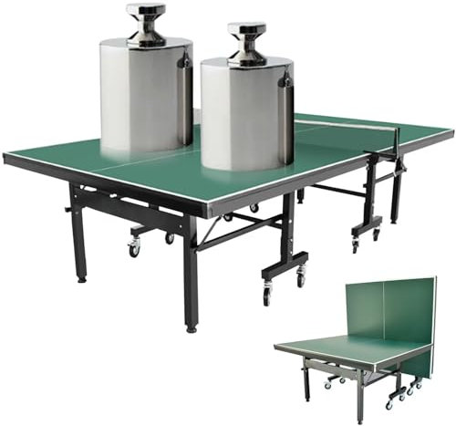 Mesa de Ping Pong, Mesa de Tenis de Mesa Profesional para Interiores y Exteriores de 9 pies, Mesa de Ping Pong Plegable Que Ahorra Espacio, Mesa de Juego portátil de fácil instalación y rápi