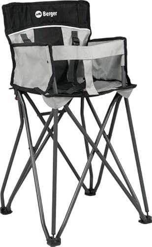 BERGER Mella Kinderhochstuhl | Babyhochstuhl Kinderstuhl mit Sicherheitsgurt & rutschfesten Füßen | leicht, robust & sicher | Hochstuhl für Kinder