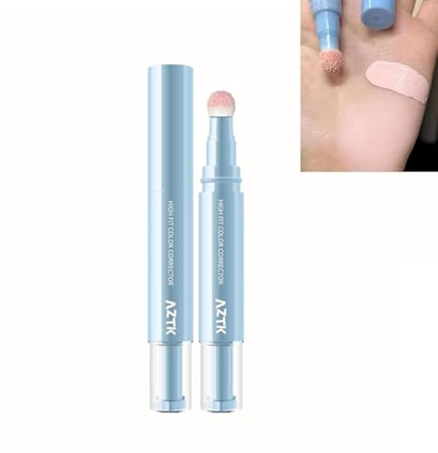 Aztk Concealer Pen, Farbkorrekturflüssigkeit mit Schwammkopf, langanhaltender, feuchtigkeitsspendender, Make-up-Gesichtsmarker, deckt Unvollkommenheiten ab und sorgt für makelloses Make-up (02#, 1)