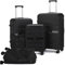 Int'x Kofferset Reisekoffer Hartschalenkoffer Rollkoffer Handgepäck Trolley Polypropylen Schwarz (M6995 Pack M,L,XL)
