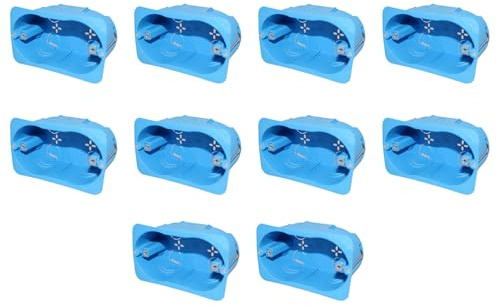 10 Pezzi Scatola 503 Cartongesso 114x75x50mm, Rettangolare Per 3 Moduli, Cassetta Da Incasso, Montaggio Da Cartongesso, Scatola di Distribuzione e Derivazione