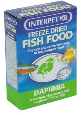 Interpet Freeze Dried Aquarium Fish Food, Safe, Natural, High Protein, Daphnia, 8g