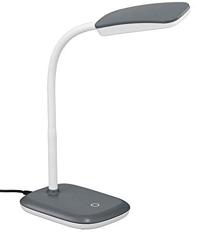 Reality Leuchten Schreibtischleuchte Boa R52431187, Kunststoff titanfarbig, inkl. 3.5 Watt LED, 25 x 11 x 36 cm