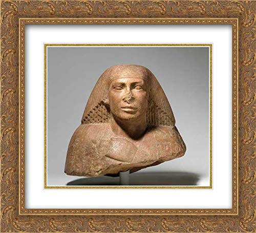 Third Intermediate Period-Late Period - 22x20 Gold Ornate Frame and Double Matted Museum Art by Museum Prints Titled: Statue of Ankhemtenenet