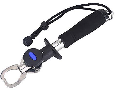 BOROCO Angelzange Fischgriffwerkzeuge Angelgreifer 15 kg Waage Angelgriffgreifer Fischlippengreifer mit Maßband