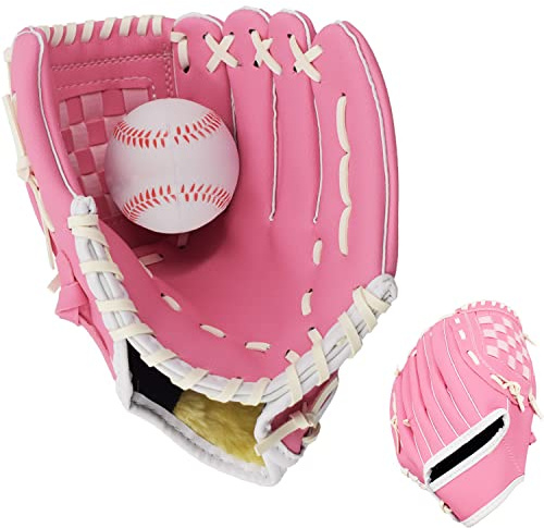 Senston Baseball Glove for Kids Youth Adult, 10.5'' Softball Gloves ' for Training and Beginner, Baseball Mitt Left Hand Glove, Right Hand Throw with Ball