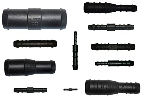 Schlauchverbinder Größen wählbar von 3-32 mm gerade und reduziert Kunststoff PA GF30 (1, 18 x 10 mm)