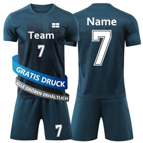 Personalisiert Fussball Trikot Kinder Erwachsene, Fußballtrikot Personalisiert Name Nummer Team Logo, Fussball Geschenke Jungen Herren #9