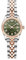 VXFAIZY Mujeres Clásico Fácil Lectura Tiempo Reloj Cálendar para Mujeres Resistente a Agua (Silver-Rosegold Green)