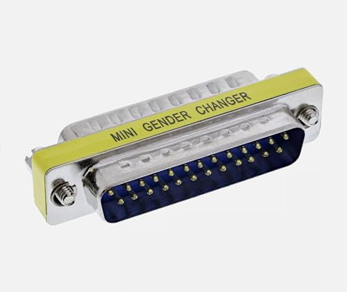 Adattatore Mini Gender Changer D-Sub 25 Maschio - Maschio