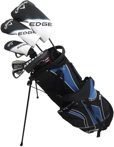 Callaway Tall Mens Complete Golf Set Driver, Wood, Hybrid, Irons, Odyssey Putter Stiff Flex +1 inch Length