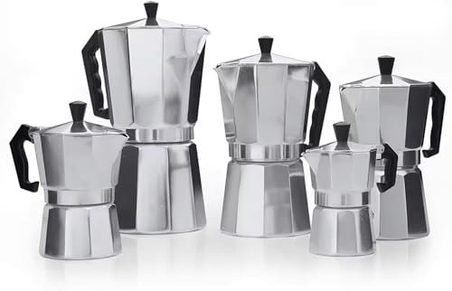 AUSH Italian Espresso Maker 3 Cups Italian Stove Top Coffee Percolator Moka Pot 3 Cups / 150ml (2 Cup / 100ml)