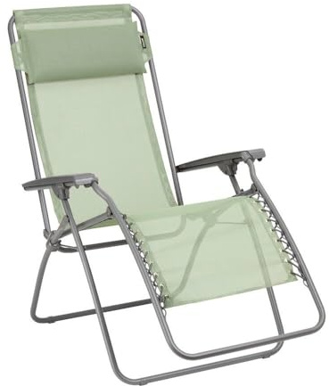 Lafuma - Fauteuil Relax Zéro Gravité | Fabriqué en FRANCE - Garantie 5 ans - Vert - Léger et pliant pour un transport facile, Résiste aux UV et à la pluie