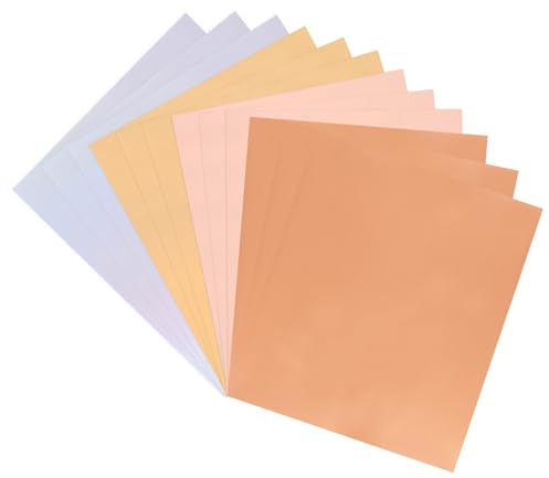 QUARKZMAN 200-pack toner reactive folie, deco folie överföringsblad 20 x 30 cm A4 värmefoliepapper för laserskrivare scrapbooking värmeöverföringshantverk, brons/laser guld/laser silver/roséguld
