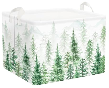 Clastyle Ceste Biancheria Bambini Animale Cedro Cestino Giocattoli Vestiti Albero per Ragazzo Ragazza Cestino Portaoggetti per Bagno Cameretta Bucato, Bianco, 40x30x30 cm