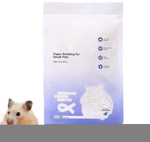 Lecho para Pequeños Animales | Sustrato De Papel Y Algodón para Hámsteres - Control De Olores Seguro para Conejos Suministros para Hábitat Interior