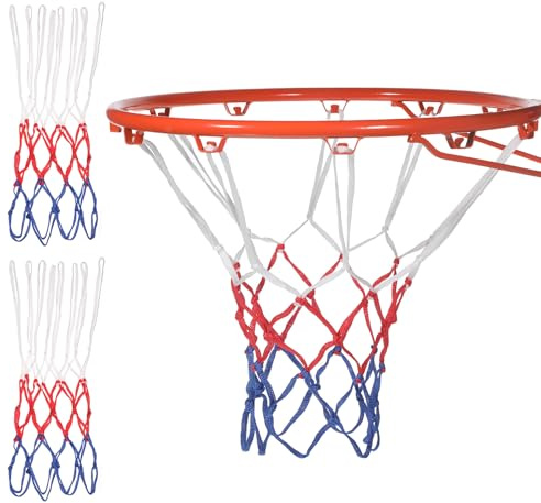 2 piezas de red de baloncesto resistente red de baloncesto de repuesto versátil canasta de baloncesto al aire libre montaje en pared Hoop Redes de repuesto para aparatos de fitness en interiores y