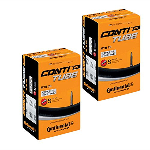 Continental Mountainbike Presta-Ventil für 29-Zoll-MTB-Reifenschläuche, 1,75 bis 2,5, 2er Pack, Schwarz