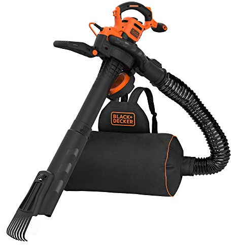Black+Decker 3000W Backpack Blower Vac + Strap and Rake Accessories