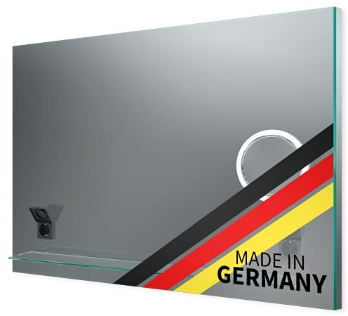 Spiegel ID Cristal: KRISTALLSPIEGEL nach Maß selber konfigurieren 40x40 cm (Breite x Höhe) - nach Wunsch anpassen - Made in Germany - Spiegel Badspiegel ohne Rahmen