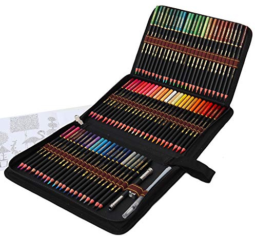 WGOT Aquarell Buntstifte Set, 72 Farben Professionelle Farbstifte für Erwachsene Schichten, Mischen und Schattieren von Farbtönen, Perfekt für Malbücher und Schule