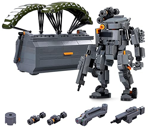 MyBuild 7004 Armed Forces Stryker mit Air-Drop Waffenbox – Mech-Roboter aus Klemmbausteinen; Idealer Spielzeug-Roboter mit Mecha Frame für Kinder ab 14 Jahren; Kompatibel mit Allen großen Marken