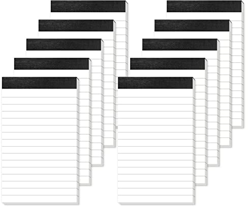 10 Pack Small Note Pads 3x5 Lined Writing Pads Mini Notepads Small Pads of Paper 3x5 With 30 Sheets per Notepad 80Gsm Paper Pads Mini Legal Pads 3x5 Inch Pocket Notebook for Taking Notes and Reminders