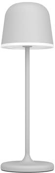 EGLO LED utomhusbordslampa Mannera, nattduksbordslampa med touchdimmer | utomhusbordslampa i metall grå och plast vit, varmvit sovrumslampa, IP54