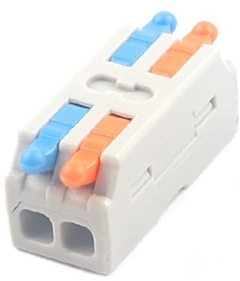 JOYELEC 18 Pièces Bornes de Connexion,D2-2 Connecteur Electrique Rapide 2 entrée 2 sorties, Conducteur Compact Fils Connecteurs, 0.08-2.5(4.0) mm²,250V,32A,avec levier de commande