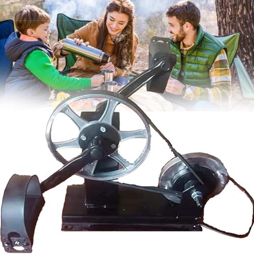 Generador de energía portátil con pedal, convierte el ejercicio en electricidad para el hogar, la oficina y uso de emergencia, diseño compacto para un fácil transporte