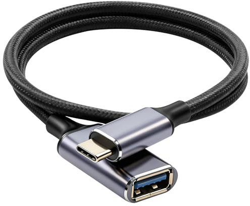AXFEE USB C förlängningskabel 0,5 m, USB 3.0 typ C kontakt till USB A-uttag