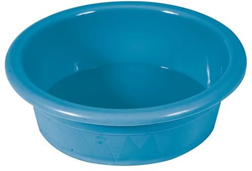 Petmate Crock Bowl For Pets In Assorted Colors Of Peacock, Coffee, And Bleached Linen, 8.6L x 8.6W x 2.6H