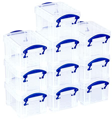 Really Useful Box Plastic Storage 0.14 Litre Clear (Pack of 10)