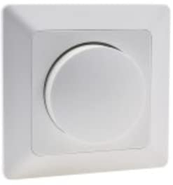 MILOS Dimmer für dimmbare 230V LED Lampen 3-60W I inkl. Rahmen Unterputz Montage Weiß Matt