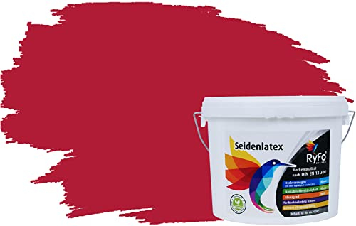 RyFo Colors Seidenlatex Trend Rottöne Weinrot 6l - bunte Innenfarbe, weitere Rot Farbtöne und Größen erhältlich